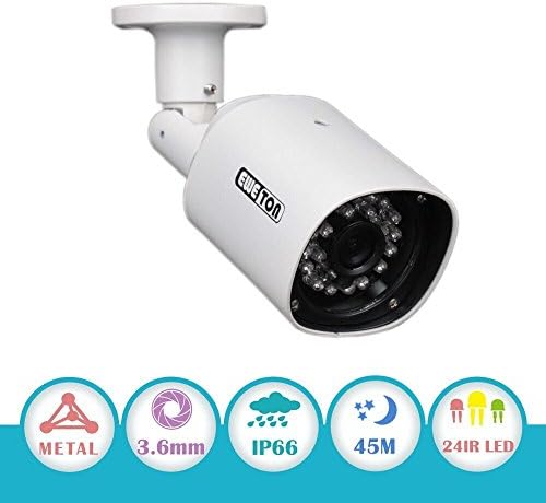 EWETON 1/3" CMOS 960P AHD CCTV Home Surveillance Weatherproof 24 Led 3.6mm Lens Wide Angle Bullet Camera-IR Cut 65ft Night Vision,Better Than 720P AHD Camera,Only Work w/ AHD DVR(Metal Housing)