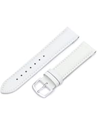 Hadley-Roma Womens LSL725LT 200 20-mm White Java Lizard Grain Watch Strap