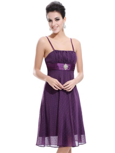 Ever Pretty Empire Waist Spaghetti Straps Jacquard Dot Party Dress 02037