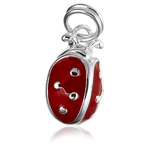 sterling silver epoxy ladybug charm