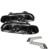Carpart4u BMW E39 5-Series Halo Smoke Projector Headlights and LED Day Time Running Light Package