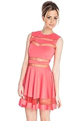 A-line Above the Knee Summer Spandex Lace Mesh Mini Dress 