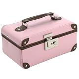 Wolf Designs Women's Pink Suitcase Style Jewelry Case #342590