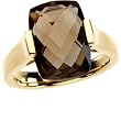 14K Yellow Gold Smoky Quartz Ring