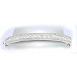 14K White Gold Diamond Bangle Bracelet - 2.00 Ct.