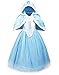 ReliBeauty Girls Sparkle Sequin Princess Dress Costume (6X-7, Light Blue)
