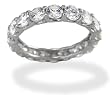 14KT White Gold 2.7 CTW Round CZ Eternity Ring