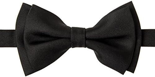 Retreez Solid Matte Color Woven Microfiber Pre-tied Boy's Bow Tie