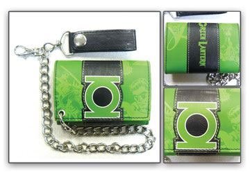 DC Comics Green Lantern Logo Tri-fold Chain Wallet