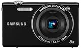 Samsung SH-100 Digitalkamera (nur MicroSD/SDHC-Karte, 14,2 Megapixel, 5-fach opt. Zoom, 7,6 cm (3.0 Zoll) Touchscreen, bildstabilisiert, WLAN, Android App) schwarz
