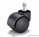 Rolland Office Chair Caster Wheel OEM Replacement - Stem Diameter: 11mm, Stem Length: 22mm - 5 Unit/Pack