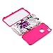 iPhone 5C Case ,OMIU(TM)Hybrid High Impact 3-Piece Gorgeous Purple Flower Pattern Hard Back Case Cover For Apple iPhone 5C(Rose Red+Purple),Sent Screen Protector+Stylus+Cleaning Cloth