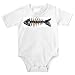 Onesie with bone, fish, skeleton