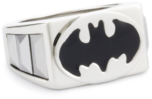 DC Comics Batman Mens Stainless Steel Ring, Size 8