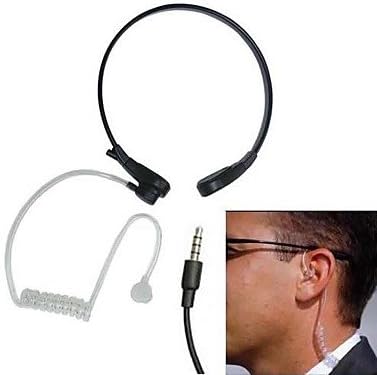 R - 3.5mm Neckband Anti-Noise Throat Sense Air Conducting Headphone With MIC for iPhone Samsung(Assorted Colors) ( Color : Black )