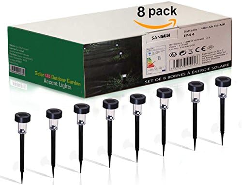 SANSUN® Solar LED Path Light Outdoor Garden Lawn Landscape Waterproof Solar Stake Light(Set of 8)