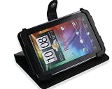 Navitech Black Executive Premium Leather Flip Carry Case With Stand & Stylus Holder For The HTC EVO View 4G & The HTC FLYER 7 Inch Android PC Tablet Device 16GB 32GB 64GB 3G & WiFi