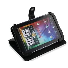 Navitech Exekutive Schwarze 100% Premium Bycast Leder Flip Tragetasche Mit Einstellbarem St�nder F�r Das HTC Flyer 7 Zoll Android PC Tablet 16GB 32GB 64GB 3G Und WiFi