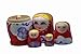 Red Set of 5 Cutie Nesting Dolls Matryoshka Madness Russian Doll