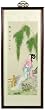 Unique Graduation Art Gift Idea for Her - 21" Day Dreaming Girl Ink & Watercolor Framed Asian Painting