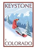 Snowboarder - Keystone, Colorado, c.2008 Giclee Poster Print by Lantern Press, 24x32