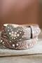 Women's Vintage Heart Belt & Buckle, CHOCOLATE, Size 40