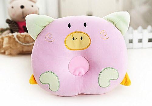 Newborn Pillow Flat Head Support, Flat Head Prevention Pillow - Pink