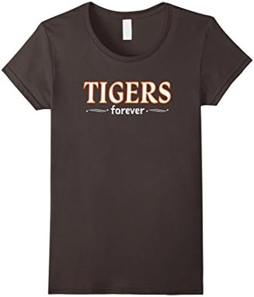 Women's Tigers Forever Team Spirit Wear T-Shirt School Pride Top Tee XL Asphalt