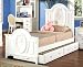 Twin Size Bed with Trundle White Finish