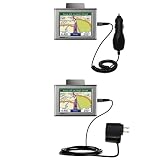 Essential Kit for the Garmin Nuvi 650 - includes Car and Wall Charger with Rapid Charge Technology - Gomadic Brand w/ TipExchange Technology