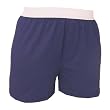 Navy Blue solid color jersey elastic waist comfortable unisex boxer boxer shorts leisure, no fly,