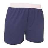 Navy Blue solid color jersey elastic waist comfortable unisex boxer boxer shorts leisure, no fly, 5 adult sizes by 