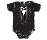 Tuxedo - Silly Baby Onesie, Black
