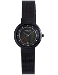 Johan Eric Womens JE6000-13-007B Arhus Black Mesh Stainless Steel Date Watch