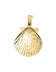 Gold-Plated 925 Sterling Silver Shell Pendant