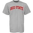 Ohio State Buckeyes Ash Horizontal Arch Logo T-shirt