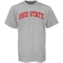 Ohio State Buckeyes Ash Horizontal Arch Logo T-shirt (XX-Large)
