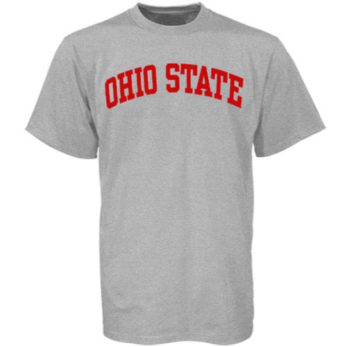 Ohio State Buckeyes Ash Horizontal Arch Logo T-shirt (Large)