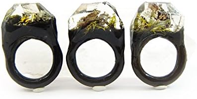 Moss Terrarium Resin Statement Ring