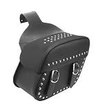 ALC Saddlebags 8014A-04 Bandito Chubby Premium Leather Detach Throw-Over Saddlebag with Studs - Pair
