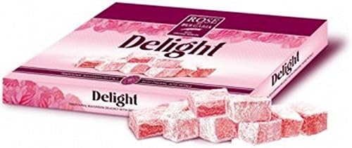 ROSE OIL TURKISH DELIGHT BULGARIAN CRAFTMANSHIP AND ORIENTAL SENSUALITY FOR INCREDIBLE DELIGHT TO ALL SENSES 200g