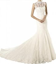 Hot Sale Gorgeous Bridal Customized Lace Mermaid Elegant Wedding Dresses Gowns Long- US Size 17W