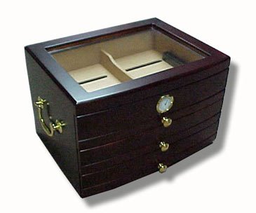 The Richmond Glass Top Cigar Humidor
