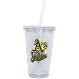 Oakland Athletics Double Wall Tumbler with Straw