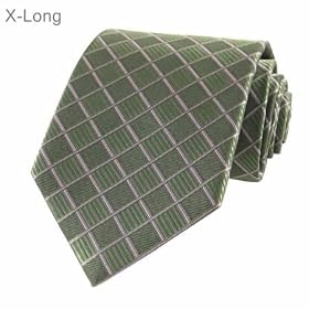 Olive Pink Diamond Pattern New Extra Long Necktie Tie