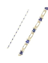 14K Exquisite Tanzanite Bracelet with Diamonds (NEW ARRIVAL)