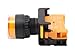 Alpinetech LXG-22 22mm 1NO Momentary Push Button Switch 110V LED Illuminated (Yellow)