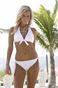 Solid White Swimsuit Bow Tie Bottom: Swimwear Bottom Only
