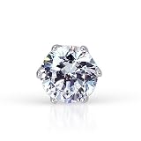 Rugged Style: Sterling Silver Single Stud Earring with CZ Diamond for Men