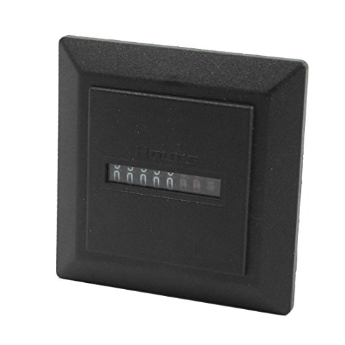 Panle Mount 99.99999h 7-Digit Plastic Shell Counter Hour Timer AC 110V